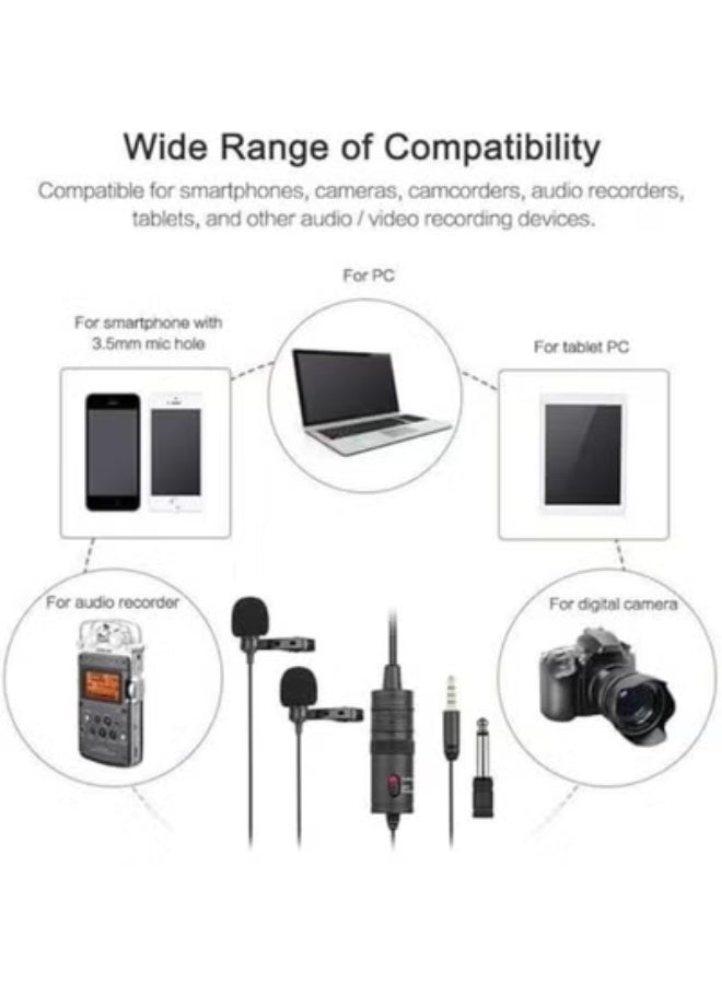 Dual Lavalier Microphone – 2-in-1 Clip-On Mic with Clear Sound and Multi-Device Compatibility - Image 2