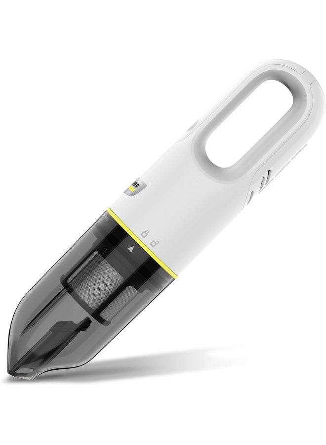KARCHER VCH 2 Cordless Handheld Vacuum Cleaner – Portable Compact Mini Car Vacuum Cleaner with 2-Stage Washable HEPA Filter, Desktop Charging Dock & Crevice Tool 11984000 White - Image 3