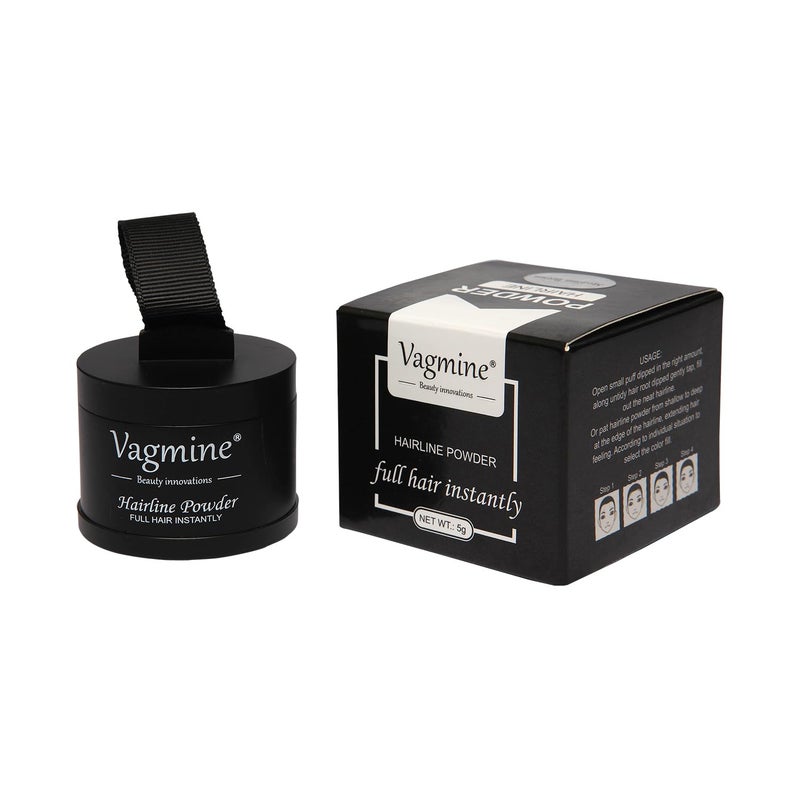 VAGMINE Hair Line Powder for Hair Beard Root Concealer Gray Hair Coverage for Men and Women Medium Brown 5g - Image 3