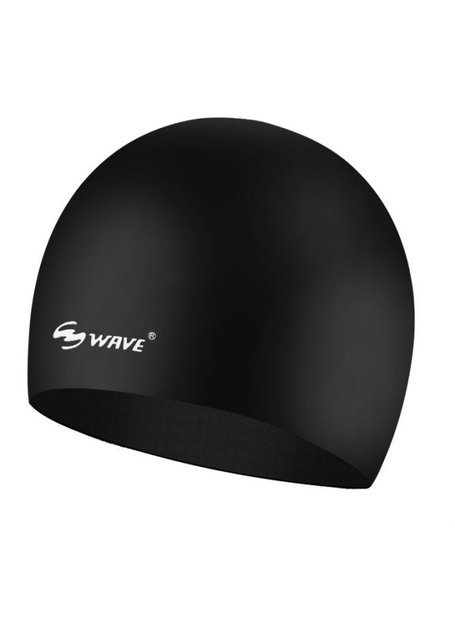 قبعات سباحة للبالغين بتصميم النقاط المتموجة، سميكة جداً