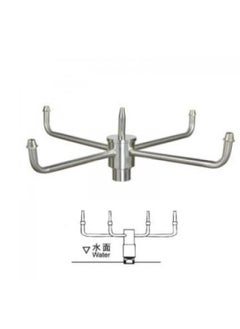 Radiant Flat rotating fountain head made of stainless steel with 5 water outlets all made of stainless steel.  - Image 1