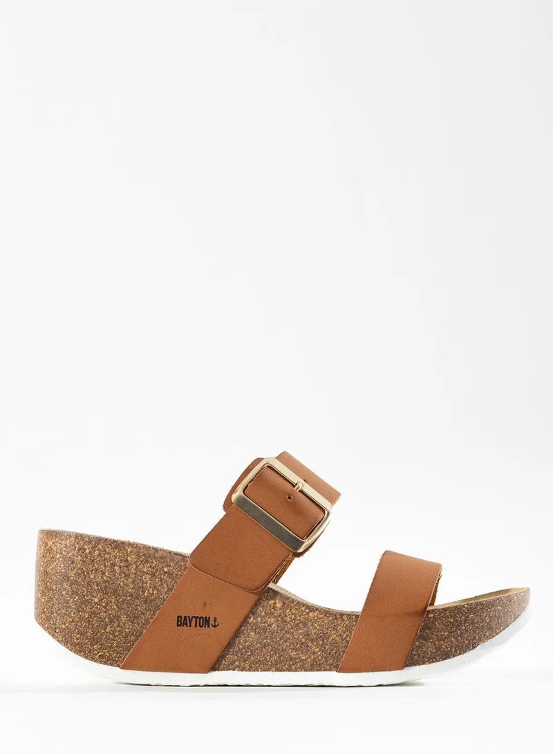BAYTON Newcastle Double Strap Wedge Sandals