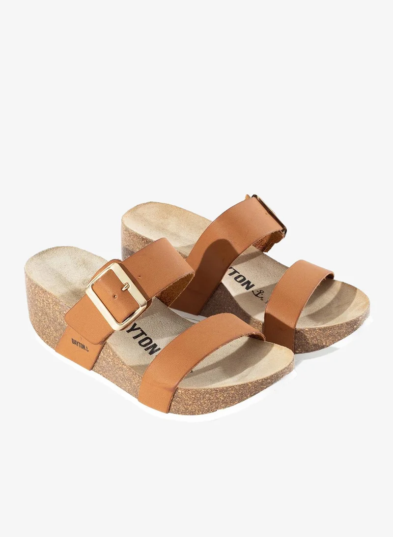 BAYTON Newcastle Double Strap Wedge Sandals