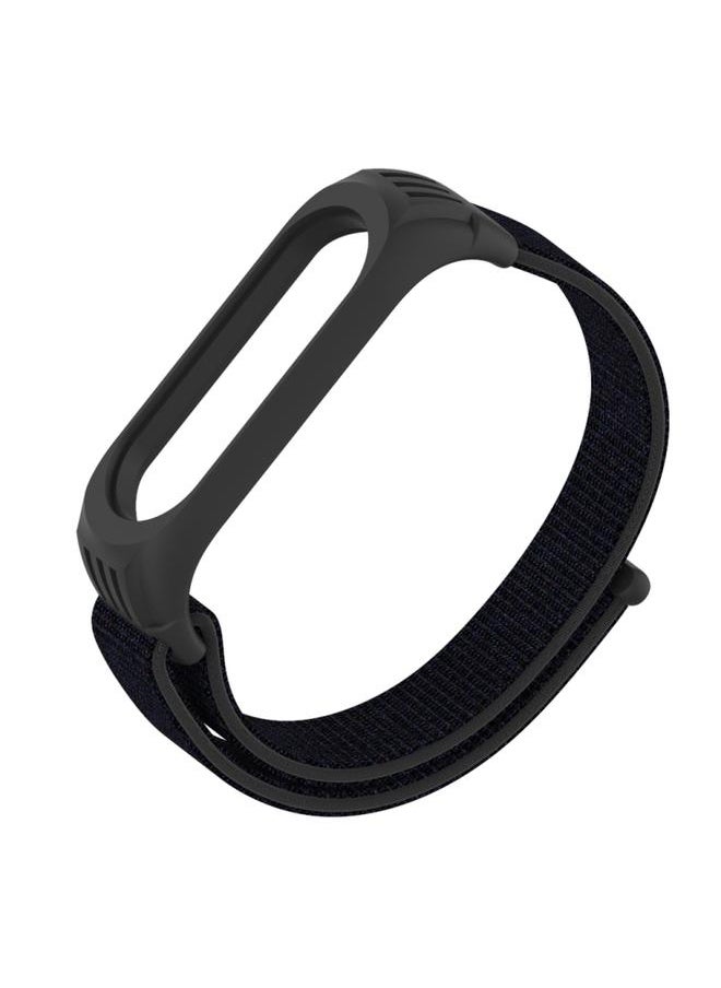 Green Tiger - For Xiaomi Mi Band 5/4/3 Texture Case Hook and Loop Fastener Watch Band Black Sand - Image 1