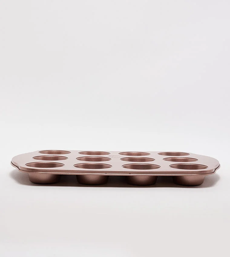 Martha stewart Cupcake Tin 39x28cm 12 Cavity Rose Gold