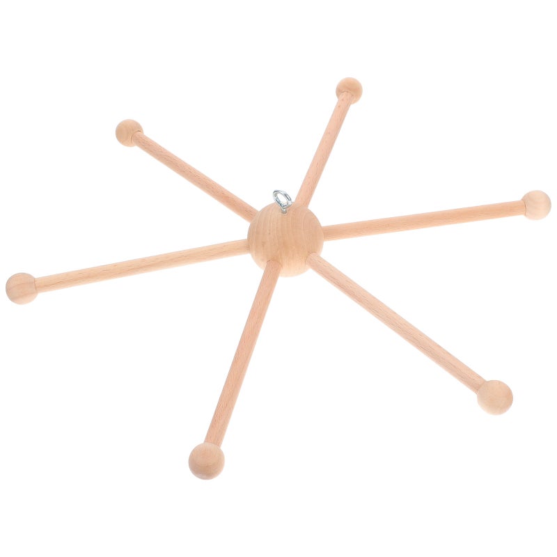 Wind Chime Frame Wind Chime Making Frame DIY 6-branch Wood Frame - Image 1