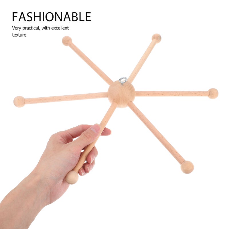 Wind Chime Frame Wind Chime Making Frame DIY 6-branch Wood Frame - Image 3