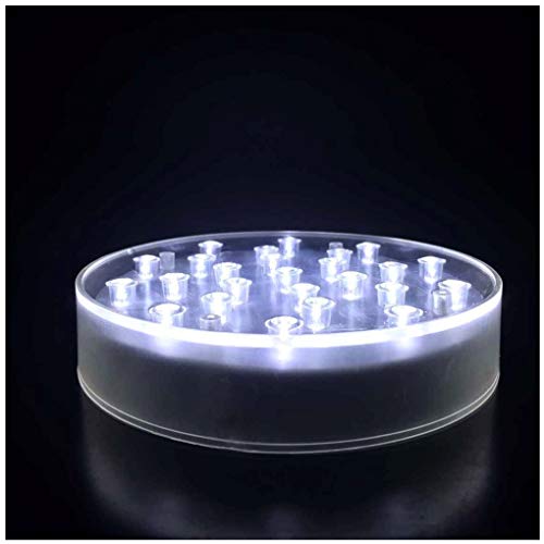 LARDUX Led Light Base - 6 Inch Round Display Pedestal Light Stand Plate Flat for 3D Crystal Cube Glass Art Acrylic Statues - USB Charge or Battery Powered - Image 1