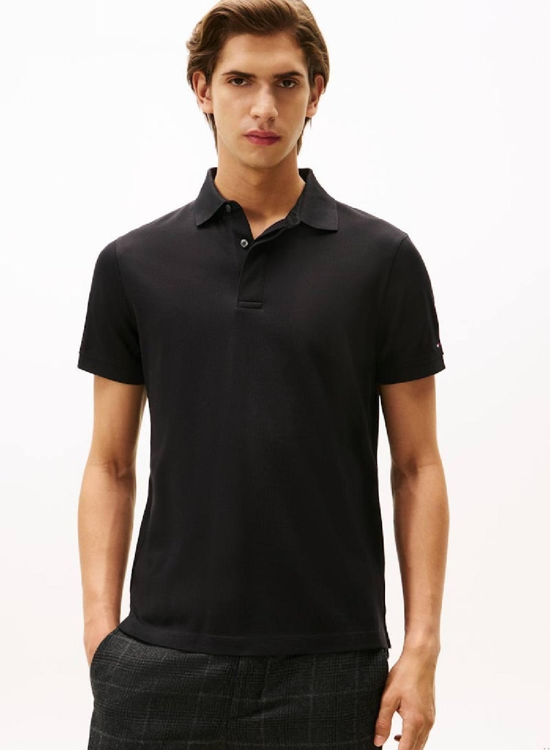 TOMMY HILFIGER Hidden Placket Regular Polo Shirt - Image 1