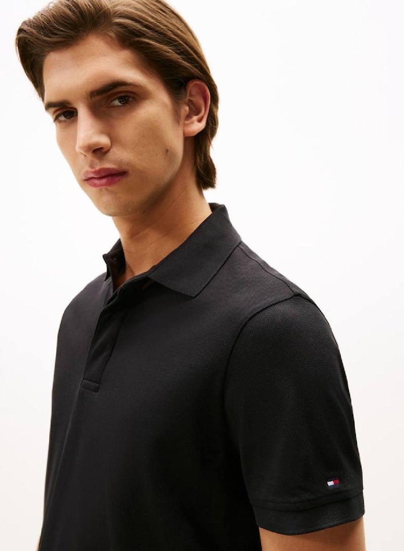 TOMMY HILFIGER Hidden Placket Regular Polo Shirt - Image 4