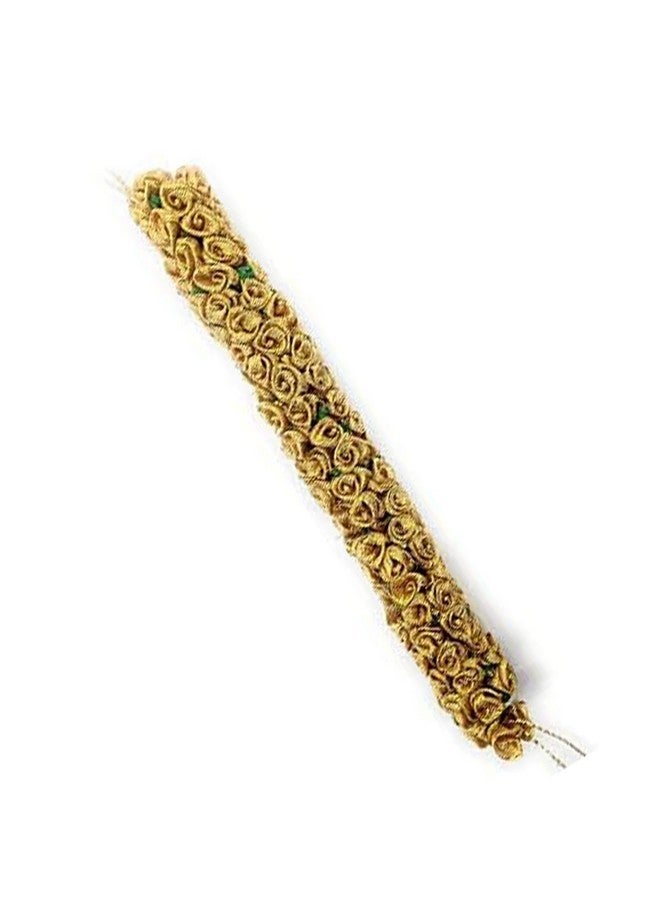 Ervio Red and Golden Artificial Gajra for Hair Bun Juda for Women and Girls Traditional Floral Veni for Wedding Temple Dance Pooja Festive Hairstyles (2 psc) - Image 5