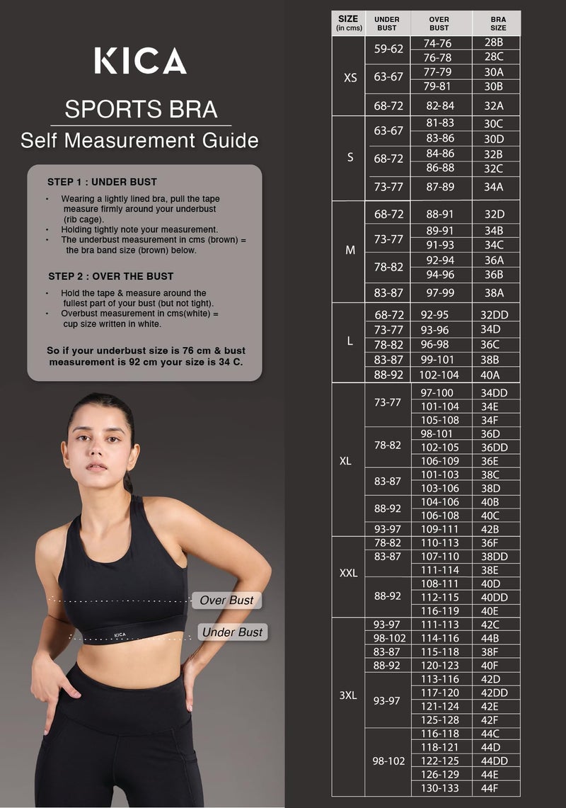 KICA Luxe Limitless High-Impact Full Coverage Sports Bra with Molded Cups Black (XS) - Image 4