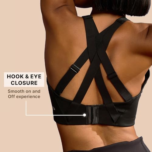 KICA Luxe Limitless High-Impact Full Coverage Sports Bra with Molded Cups Black (XS) - Image 2