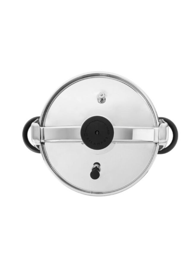 Silampos 8Liters Stainless Steel Pressure Cooker with Basket Silver 8 L 643122018608B100 silver - Image 3