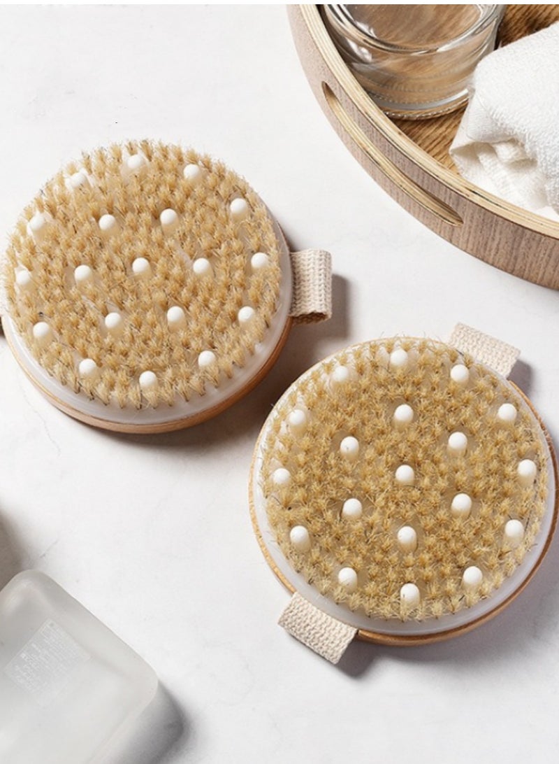 فرشاة استحمام، فرشاة تجفيف الجسم، فرشاة تنظيف البشرة، فرشاة تدليك الدهون، فرشاة تقشير الاستحمام، فرشاة الظهر 11*3 سم - Image 2