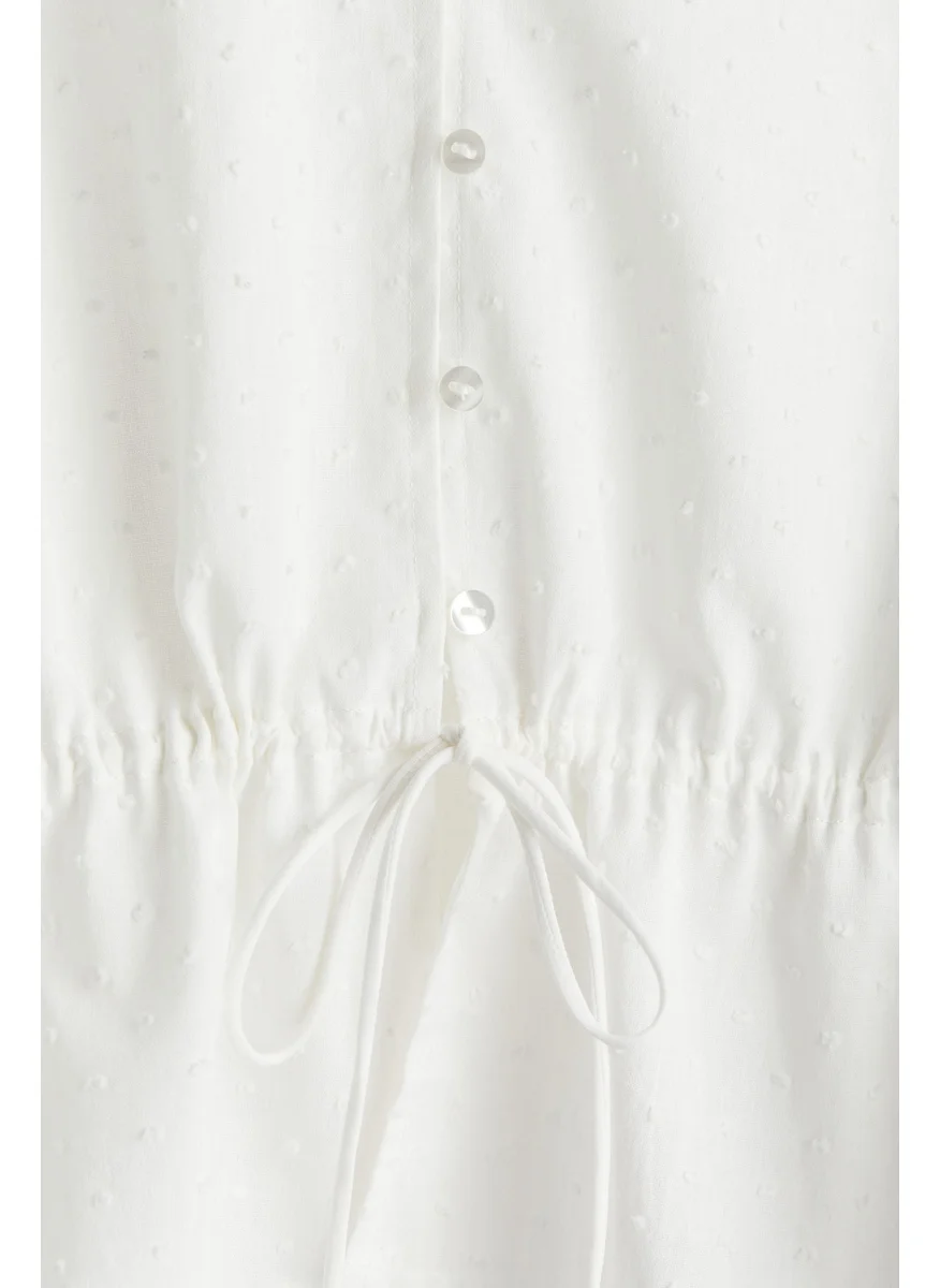 اتش اند ام Puff-Sleeved Cotton Blouse