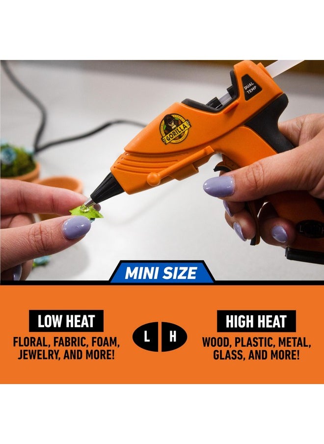 Gorilla Dual Temp Mini Hot Glue Gun Kit With 30 Hot Glue Sticks, Precision Nozzle, And Easy Squeeze Trigger, For Diy, Craft, Repairs, And More, Orange (Combo Pack:1 Mini Gun, 30 Glue Sticks)  - Image 5