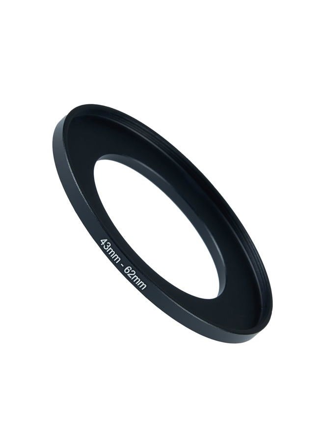 GZNLY Step-up Adapter Rings for Camera Lens Filter Adapter Black Metal Step Down Filter Ring Lens Converter Accessory (43mm-62mm) - Image 1