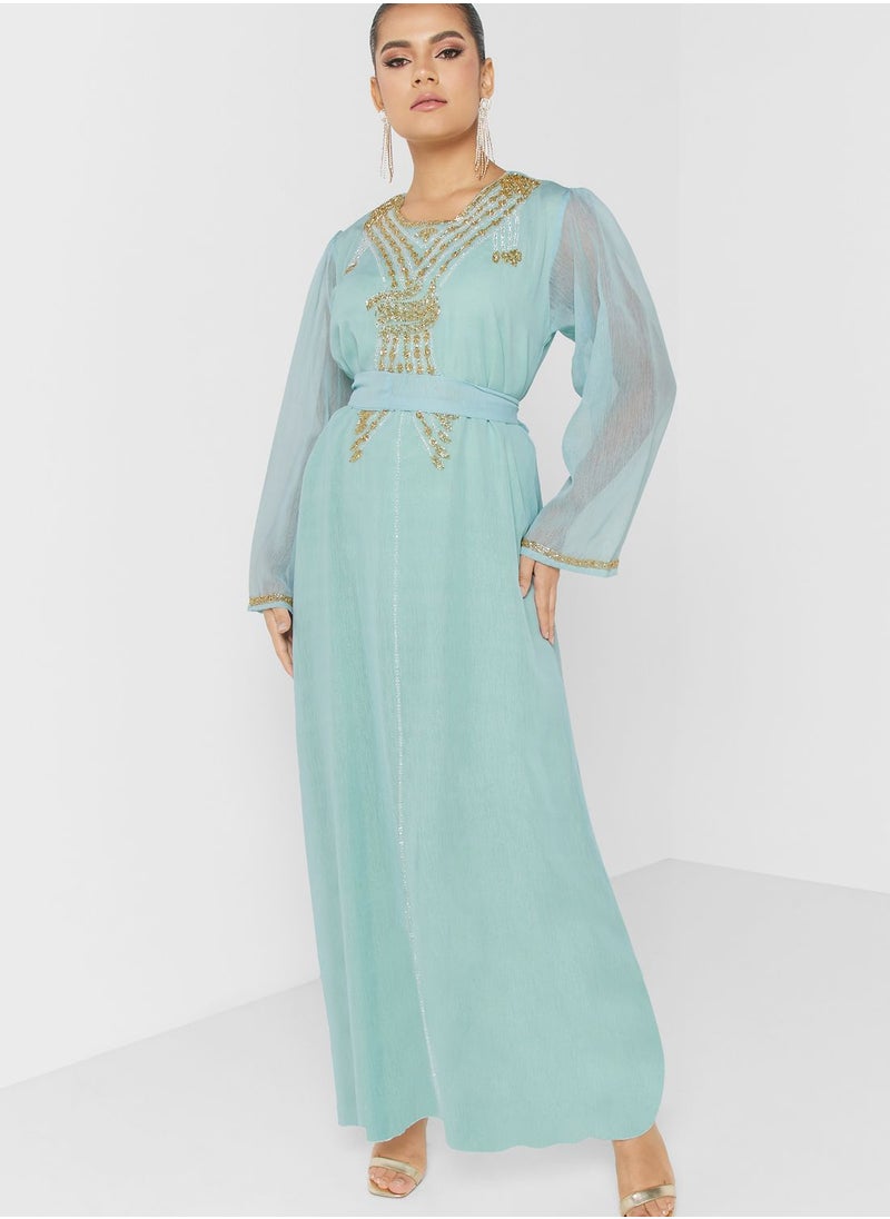 Embellished Belted Jalabiya - pzsku/ZE998E06559E64879CAC4Z/45/_/1694809093/283de630-2ffc-4064-8080-d6575389f297