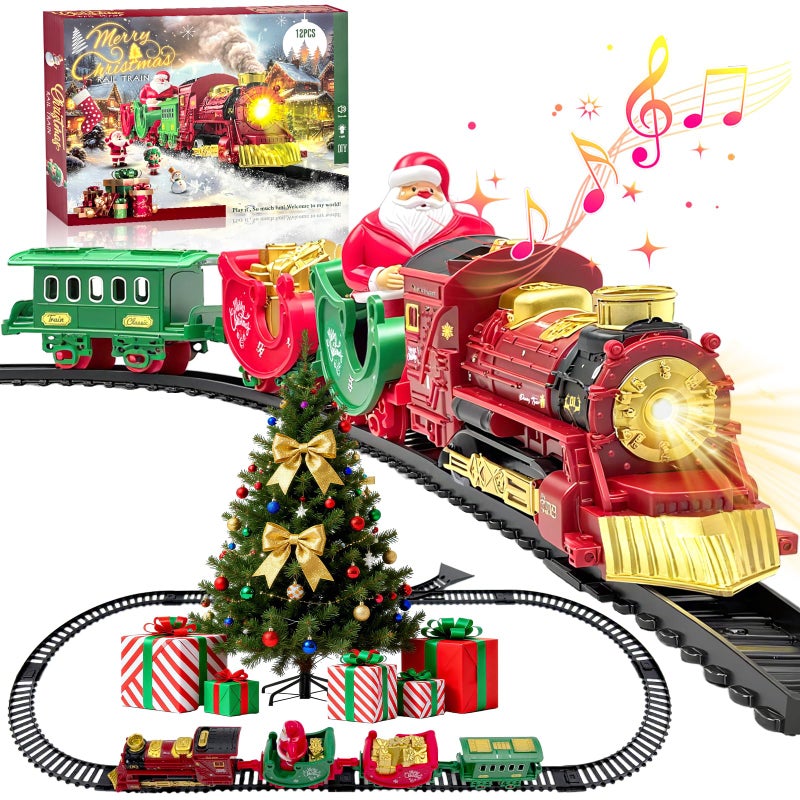 Dkomekii Mini Christmas Train Set Santa Trains - Image 3