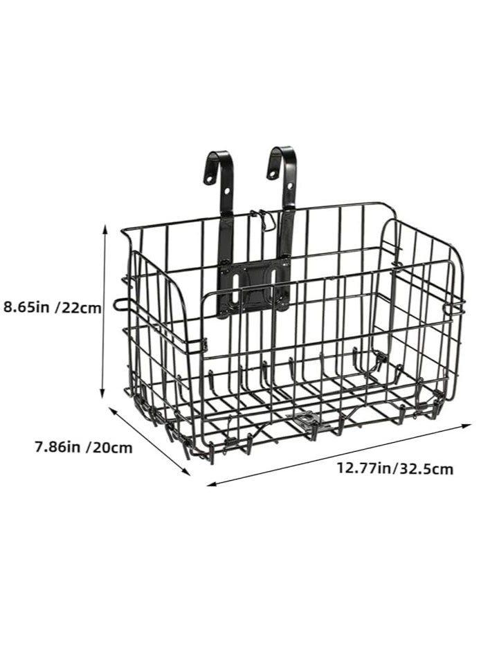 Generic - Foldable Bike Basket – Attachable or Hangable Bike Crate, Suitable for Various Bicycles – 32 cm Length × 20 cm Width × 22 cm Height – Easy to Remove and Foldable - Image 1
