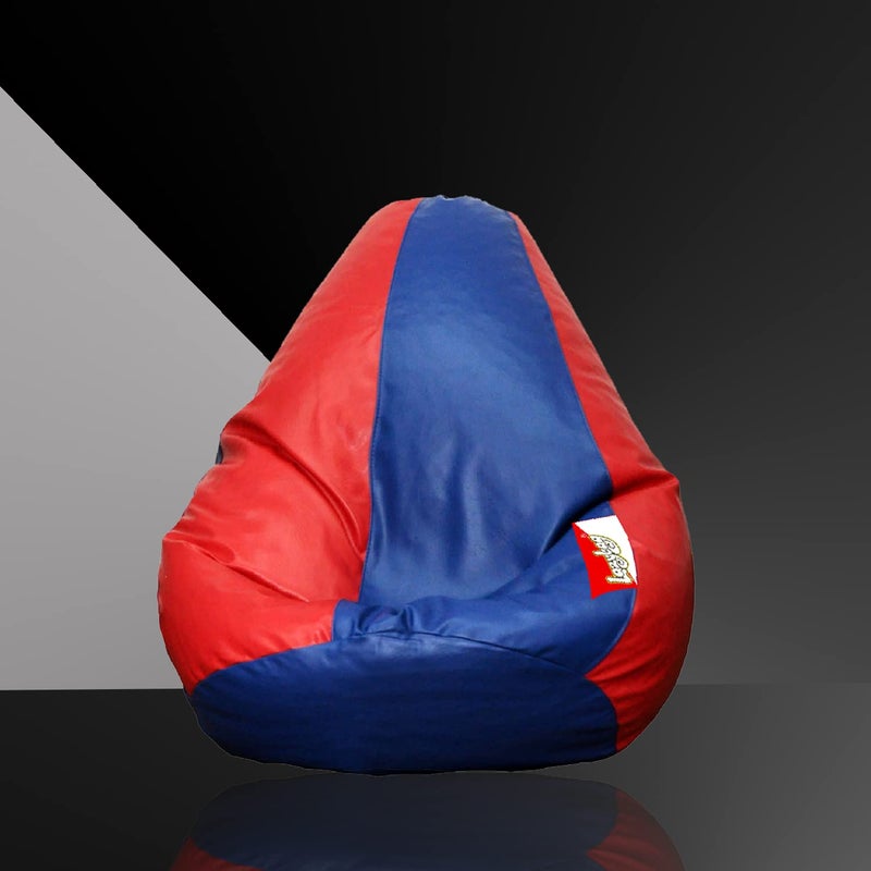 LAZYBAG كرسي بيم باج للاطفال XXXXXL غطاء بيم باج للعب ألعاب الفيديو أو الاسترخاء للفصول الدراسية ورياض الأطفال والمكتبات أو العمل من المنزل باللونين الأحمر والأزرق بحجم 5XL - Image 2