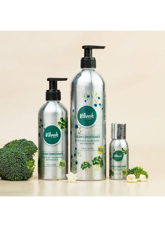 vilvah STORE - Hair Cream Conditioner ; For Dry And Frizzy Hair ; Deeply Conditions Damaged Hair ; Paraben & Sulphate Free Conditioner ; Gives Soft Silky And Shiny Look ; For Men & Women ; 200 Ml - Image 1