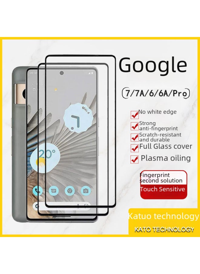 Full Screen Aluminum Alloy Tempered Glass Screen Protector For Google Pixel 7 Pro 6 Pro 6a Phone Film High Quality Protective-Color:High Adhesion Edge Glue Tempered Film [unlocked Version] [single Model 10 Batches, Mixed Batch Will Not Be Shipped]]-Dimensions:Google Pixel6Pro