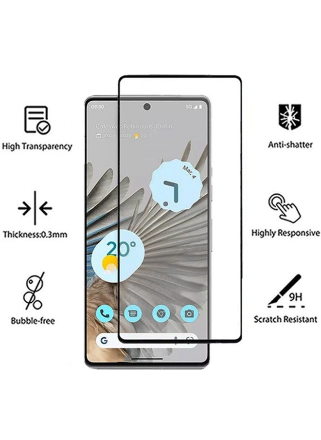 Full Screen Aluminum Alloy Tempered Glass Screen Protector For Google Pixel 7 Pro 6 Pro 6a Phone Film High Quality Protective-Color:High Adhesion Edge Glue Tempered Film [unlocked Version] [single Model 10 Batches, Mixed Batch Will Not Be Shipped]]-Dimensions:Google Pixel6Pro