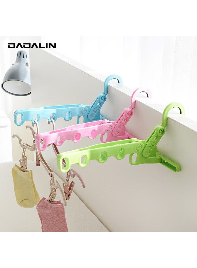 Jajalin Foldable Travel Hanger, Mini Wall-mounted Clothes Rack, Suitable For Window Guards, Behind Doors, And Windowsills, Random Color - Image 1