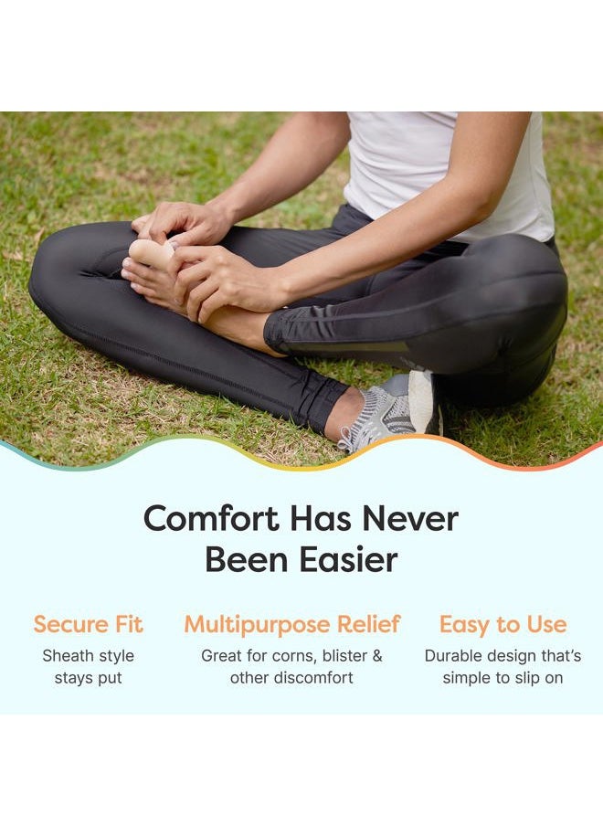 Zentoes 6 Pack Gel Toe Cap and Protector - Cushions and Protects to Provide Relief from Missing or Ingrown Toenails, Corns, Blisters, Hammer Toes (Large, Beige)  - Image 3