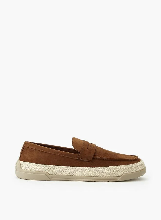 Peppermint TAN Men Textured Espadrilles Loafers for Men | Best Price UAE