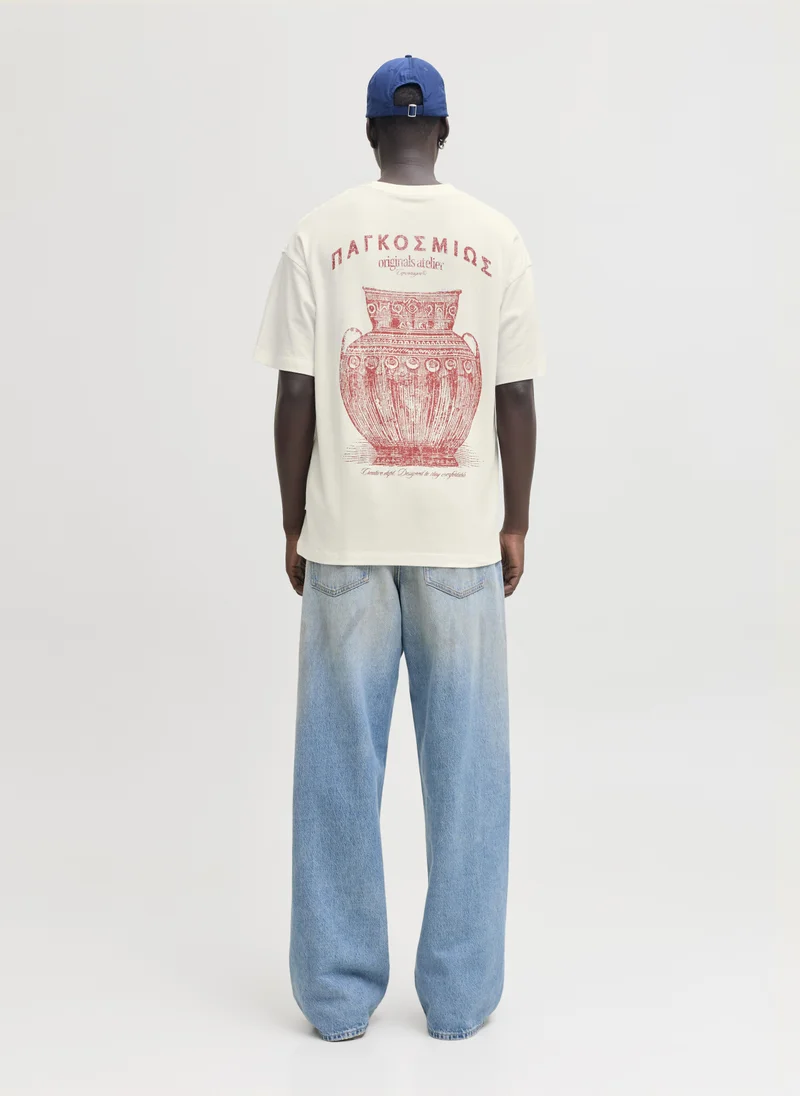 جاك اند جونز تيشيرت بياقة دائرية مطبوع