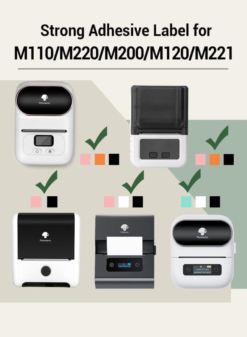 phomemo Round Thermal Sticker Labels 20mm×20mm(Inch 0.78"×0.78") - 300/Roll,  Compatible with M110/M200/M150/M200/M220/M221 Printer(Black on White) - Image 4