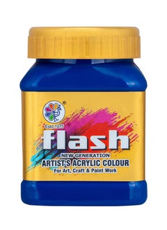 Flash Flash Premium Metallic Acrylic Paint, Highly Pigmented & Fade-Resistant, Non-Toxic, Multi-Surface Paint for Artists, Hobby Painters & Kids (Blue)  - Image 1