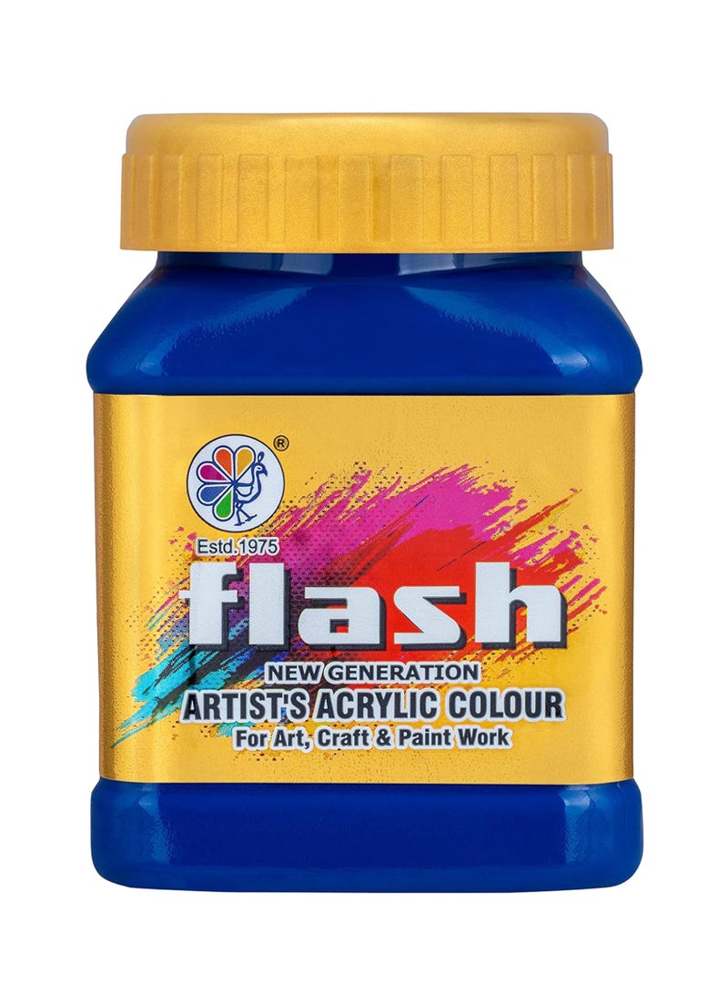 فلاش طلاء أكريليك معدني ممتاز من فلاش، مصبوغ بدرجة عالية ومقاوم للبهتان، غير سام، طلاء متعدد الأسطح للفنانين والرسامين الهواة والأطفال (أزرق) - Image 1