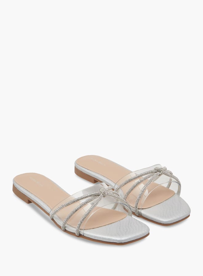Flora Bella By Shoexpress Women Embellished Slip-On Sandals  - Image 1