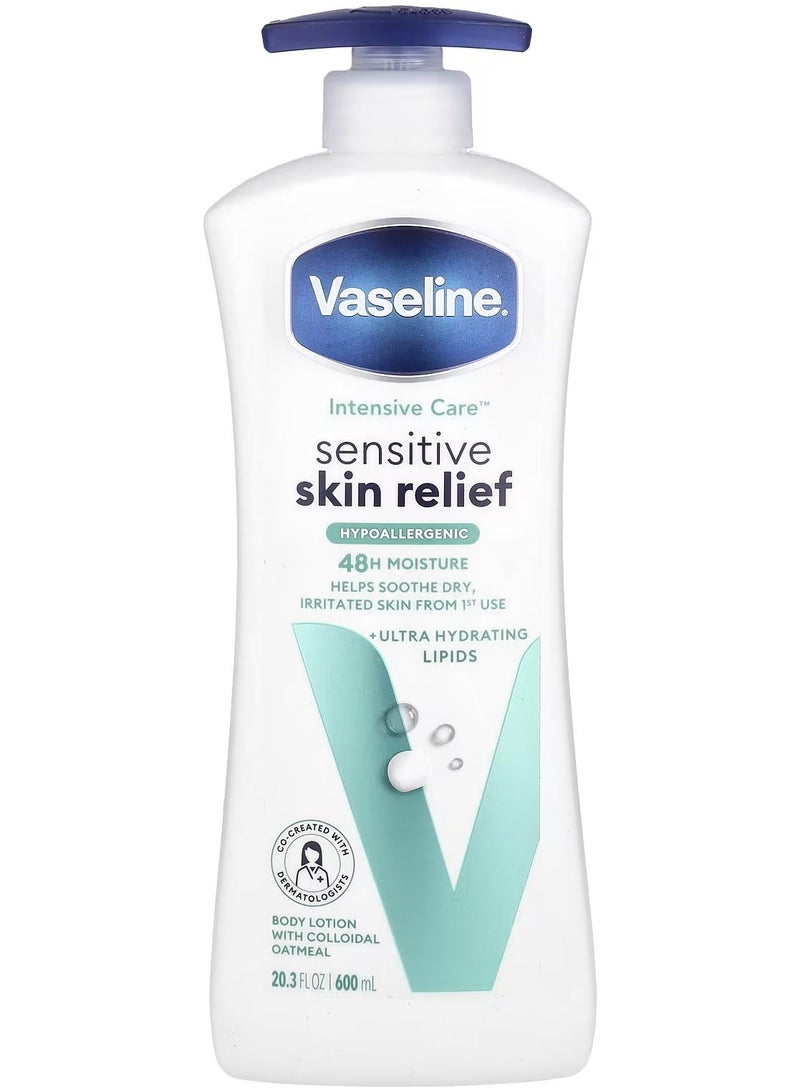 Vaseline Intensive Care sensitive skin relief HYPOALLERGENIC BODY LOTION WITH COLLOIDAL OATMEAL 600 mL - Image 1