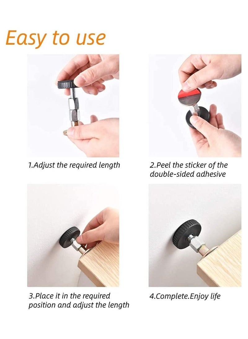 Excefore Adjustable Threaded Bed Frame Anti-Shake Tool for Bed, Headboard stoppers, Bedside Headboards Prevent loosening Anti-Shake Fixer, 4pc, 28-110mm, Easy Install - Image 3