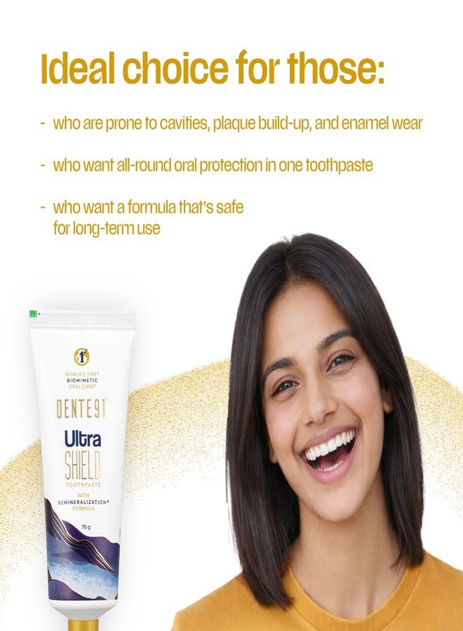 دينت91 معجون أسنان Dente91 Ultra Shield بتركيبة إعادة التمعدن+ | إعادة تمعدن مضاعفة خلال 8 أيام من الاستخدام* | عبوة واحدة، 70 غرام - Image 5