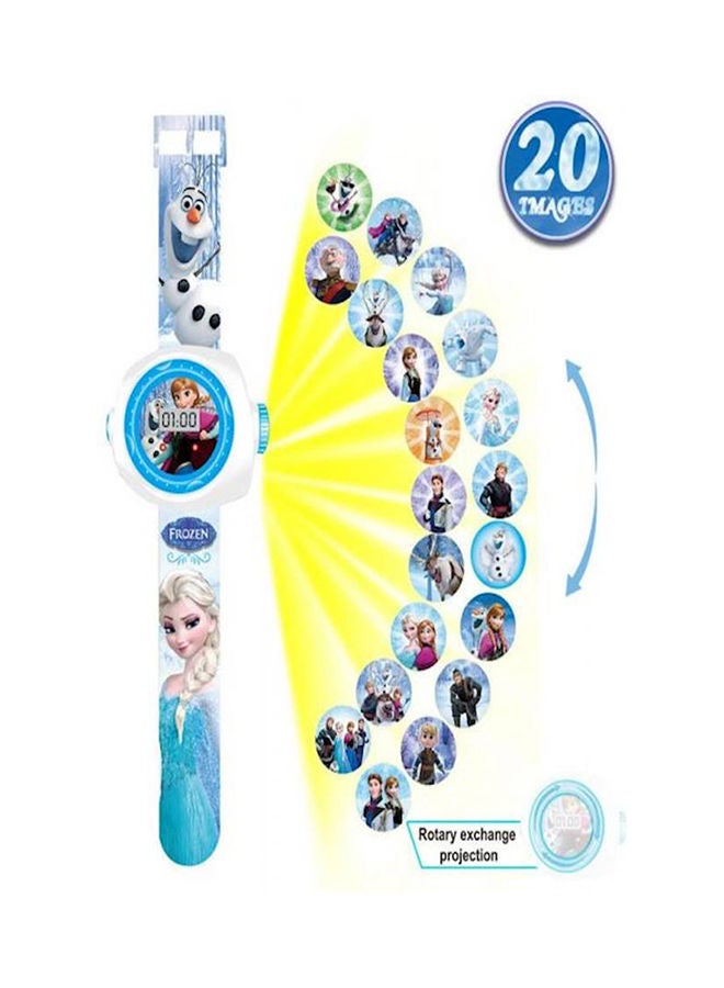 3D Frozen Elsa Princess Projection Watch Baby Cartoon Digital - Assorted - Image 3
