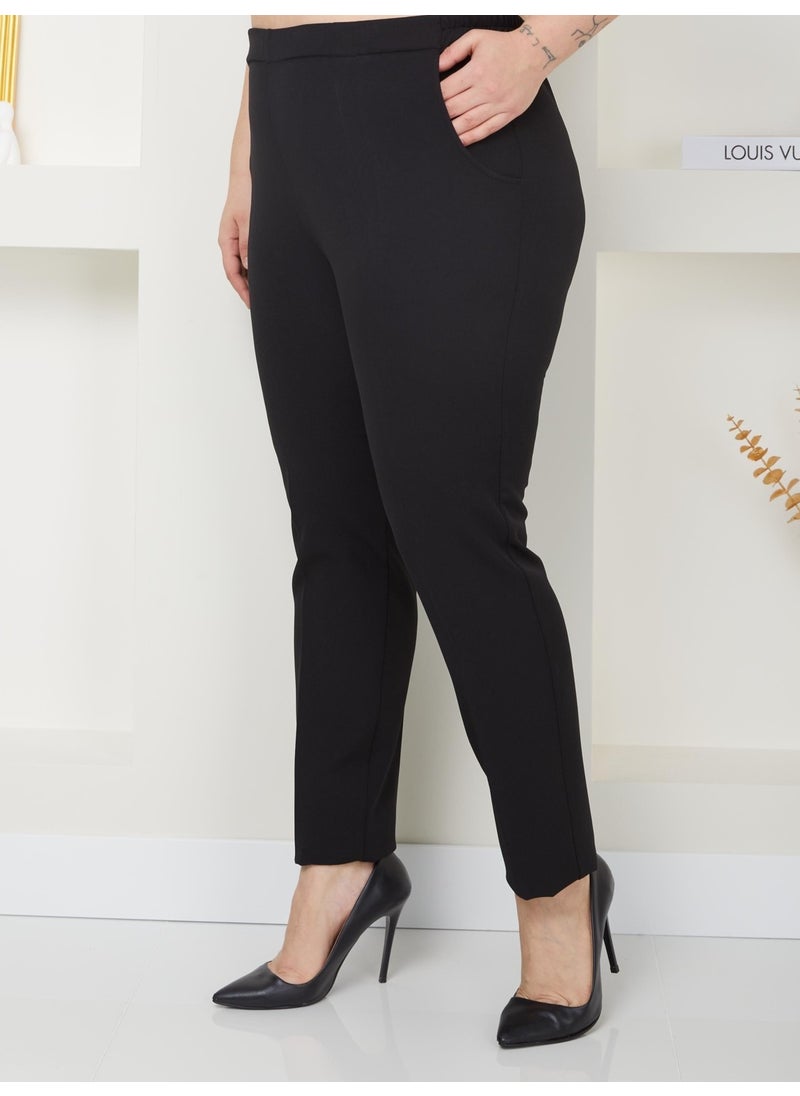 Black Ahval Plus Size Women's Seasonal Fabric Trousers Elastic Waist Skinny Leg 5119 - pzsku/ZE999683604BF2315883EZ/45/_/1738060529/8a9d64b0-e8c8-4677-9710-1762c350d2d3