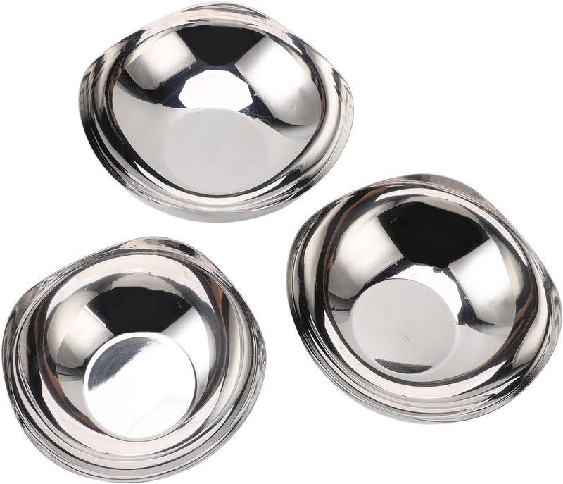 Stainless Steel Mixing Bowls, 3 Piece Rust Sturdy Large Capacity Set Irregular Design, Mixing Bowl Set with Spacious Space for Kitchen Home Restaurant Food Storage - Image 1