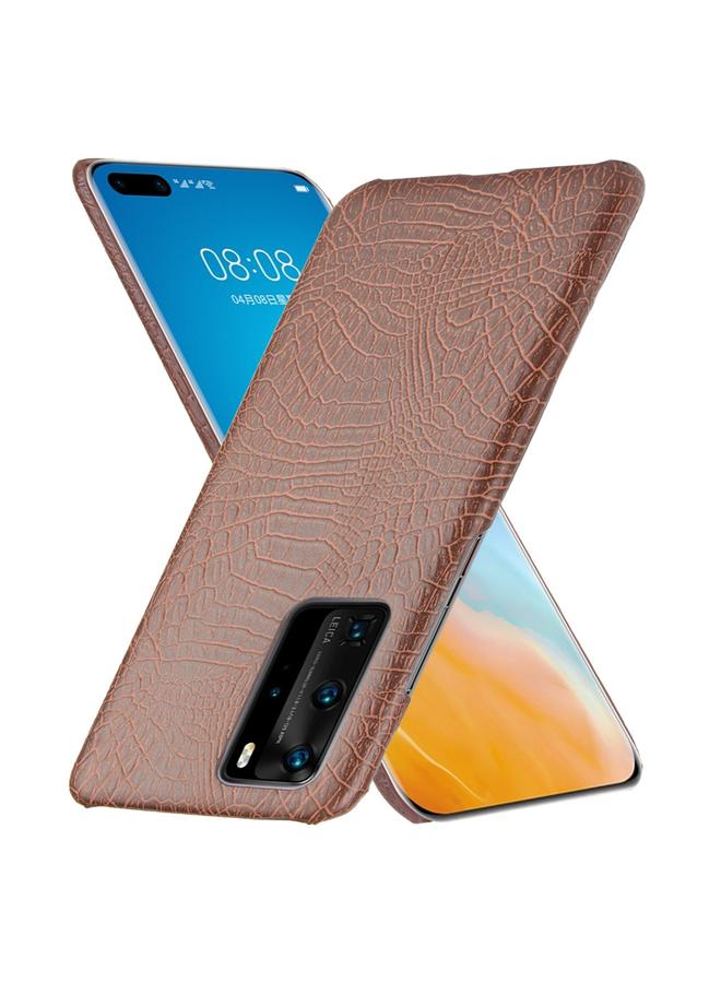 اس-توب جراب لهاتف Huawei P40 Pro مقاوم للصدمات من جلد التمساح PC + جراب PU - Image 2