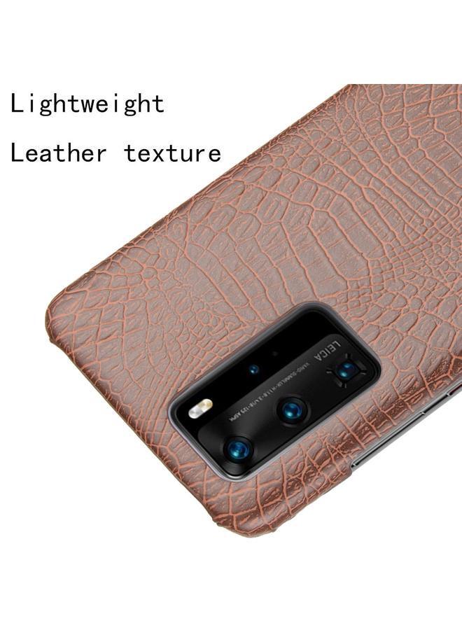 اس-توب جراب لهاتف Huawei P40 Pro مقاوم للصدمات من جلد التمساح PC + جراب PU - Image 4