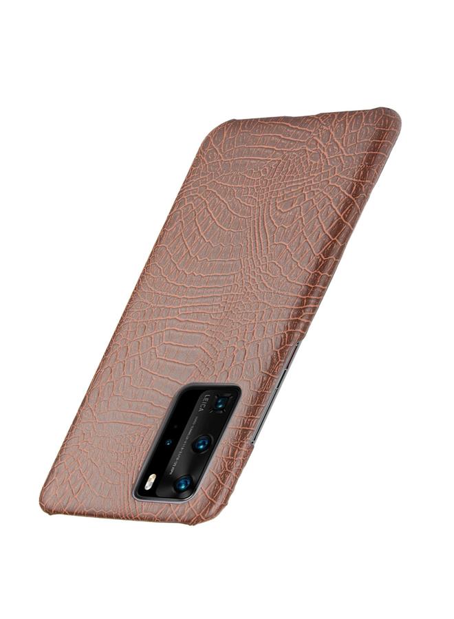 اس-توب جراب لهاتف Huawei P40 Pro مقاوم للصدمات من جلد التمساح PC + جراب PU - Image 3