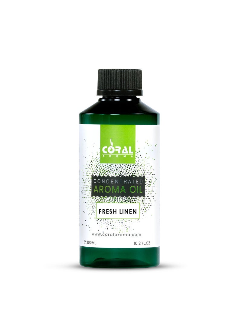 CORAL AROMA Fresh Linen Aroma Oil for Diffusers 300 ml – Clean & Long-Lasting Fragrance - Image 1