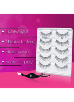 Andrea Andrea Fake Eyelashes Multi-Pack with Applicator, 21mm - Natural Look Lashes for Eye Makeup, Dramatic & Lightweight False Eyelashes, 1 Pack  - Image 2