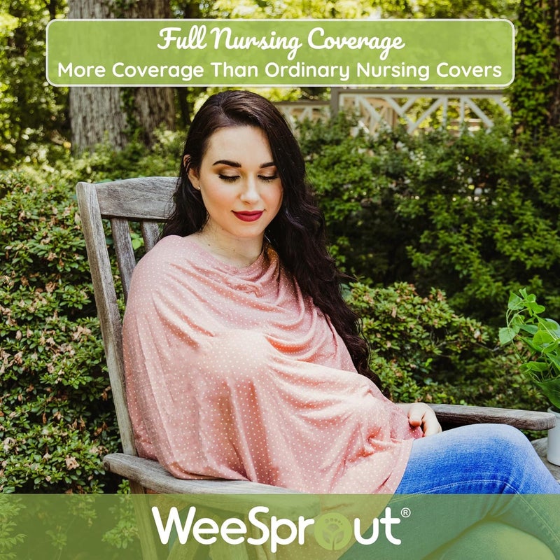 WeeSprout Nursing Cover for Breastfeeding, Soft & Breathable Nursing Poncho, Neck Insert for Hands-Free View, Machine Washable & Dryer Safe Feeding Cover Up - Image 2