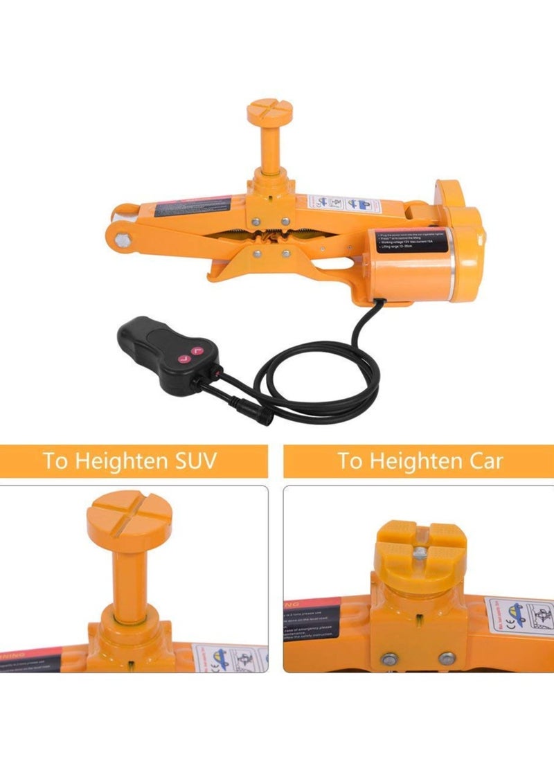 3XR 3 Ton Car Jack, 12V Car Electric Scissor Jack Lift 12-37/17-42cm Range For SUV/MPV  - Image 5